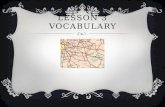 Lesson 3 vocabulary