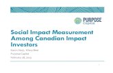 Social Impact Measurement Among Canadian Impact Investors