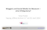 Bloggen und Social Media im Museum – eine Erfolgsstory?