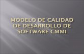 Modelo De Calidad De Desarrollo De Software Cmmi