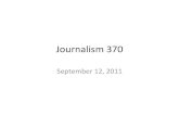 Media Relations 370, September 12, 2011