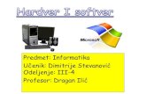 Hardver i softver - Dimitrije Stevanović - Dragan Ilić