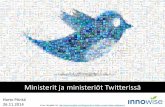 Ministerit ja ministeriöt Twitterissä