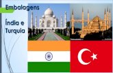 Embalagens da Índia e da Turquia