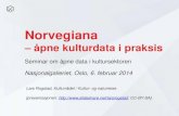 Norvegiana - åpne kulturdata i praksis