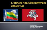 Lietuvos nepriklausomybės atkūrimas