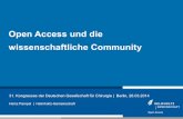 Open Access und die wissenschaftliche Community