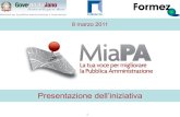MiaPA. Presentazione dell'iniziativa di Gianni Dominici