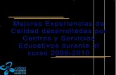 Premios Mejores experiencias de calidad 20092010