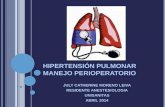 Hipertensión pulmonar manejo perioperatorio