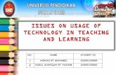 Present issues in usage of technology in p&p