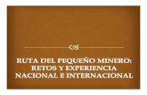 Rutas del Pequeño Minero: Retos y Experiencia Nacional e Internacional