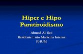 Hiper e Hipoparatiroidismo