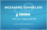 Müzakere Sürecinde Amaçlar - Prof.Dr. Canan ÇETİN