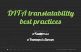 DITA translatability best practices