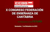 Presentación del X Congreso de FE CCOO Cantabria