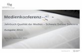 Präsentation Jahrbuch Qualität der Medien, 2013