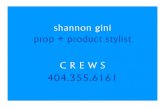 Shannon Gini Prop & Product Stylist