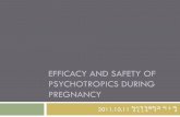 efficacy and safety of psychotropics during pregnancy