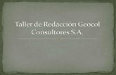 Taller de redacción Geocol Consultores S.A. Bloger