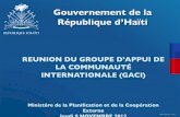 REUNION DU GROUPE D'APPUI DE LA COMMUNAUTÉ INTERNATIONALE
