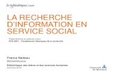SVS 6501 - La recherche d'information en service social