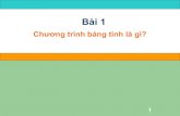 Lop 7: Bai 1  chuong trinh bang tinh la gi