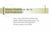 Notas HistóRicas De La AdministracióN