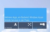 Mehrere Apps, ein Backend: Windows Azure Mobile Services in der Praxis
