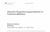 Regulation and Competition law in Swiss Telecoms Markets