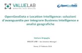 OpenGeoData Italia 2014 - Stefano Brigaglia "OpenGeoData e Location Intelligence: soluzioni d’avanguardia per integrare Business Intelligence e analisi geografiche"