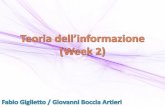 Teoria dell'informazione (week 2)