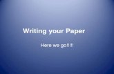 Writing your paper