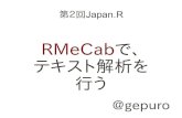 Introduction of RMeCab