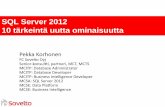 SQL Server 2012 10 tärkeintä uutta ominaisuutta