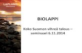 BIOLAPPI, Finlandia-talo 6.11.2014