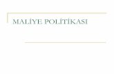 MALİYE POLİTİKASI - 1