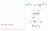 5 year old birthday party