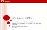 eParticipation in The Slovak Anti-Poverty Network