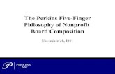 The Perkins Law Five-Finger Philosophy of Nonprofit Board Composition