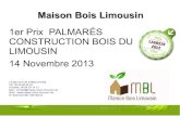 Maison bois limousin eymoutiers (87)  1er prix palmarés construction bois du limousin 2013