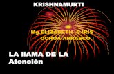 Krishnamurti - La llama de la atencion