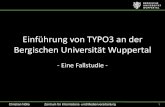 Einführung von TYPO3 an der Bergischen Universität Wuppertal