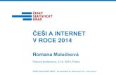 Češi a internet v roce 2014 - nová publikace ČSÚ