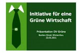 "Initiative Grüne Wirtschaft" Vorstellung an der DV Grüne in Winterthur, 22.01.2011
