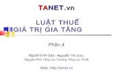 TANET - Thuế GTGT - Phần 4