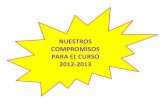 Compromisos para el curso 2012.2013