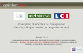Les Français et la perception d'un changement de politique dans l'action gouvernemental - OpinionWay - Clai - Métro - LCI 28 janvier 2014