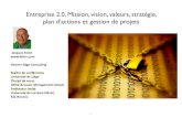 Mission, vision, valeurs stratégie et gestion de projets