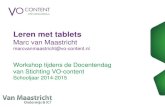 Leren met tablets-Docentendagen 2014-2015
